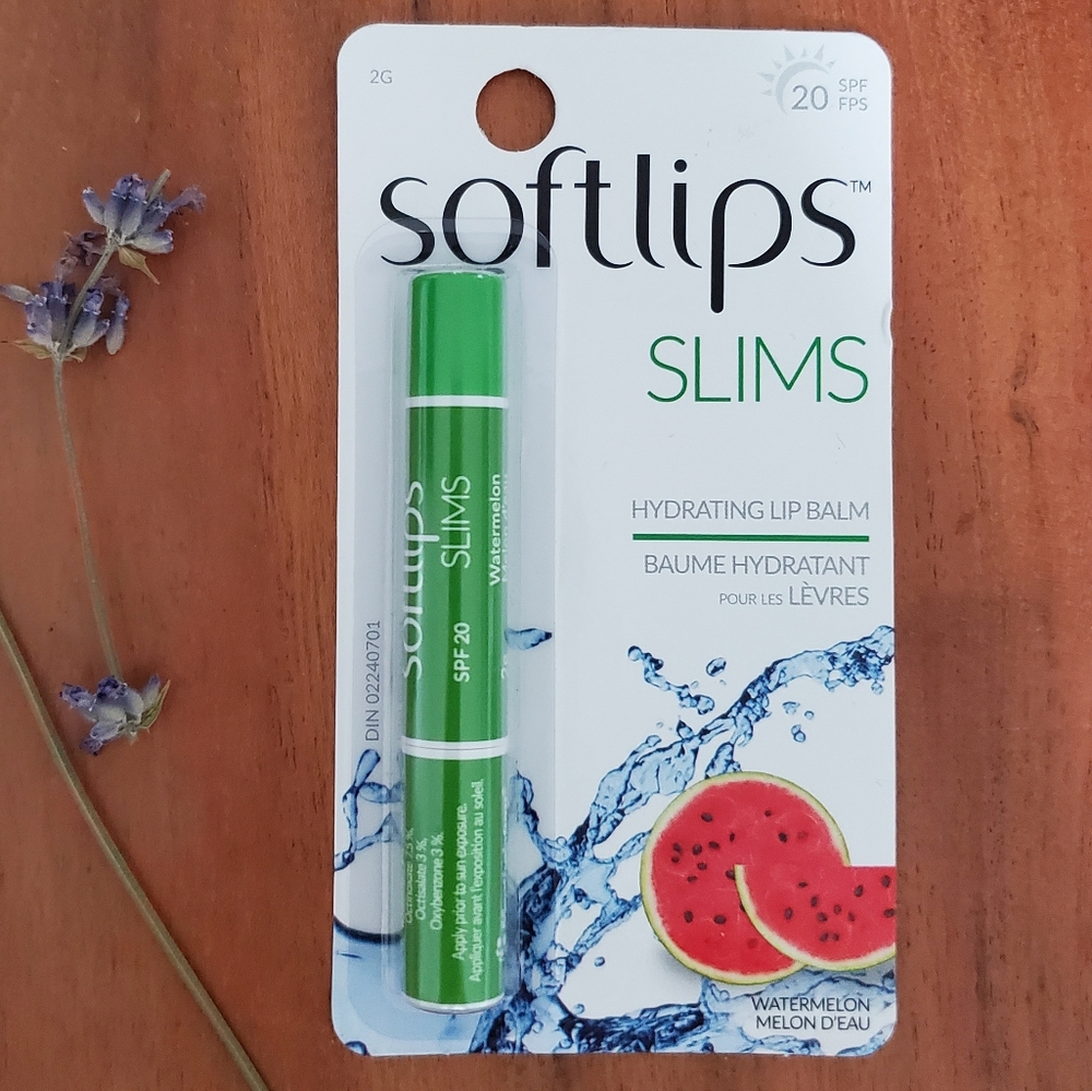 ADD-ON- Softies Slims- SPF 20 Hydrating Lip Balm- Watermelon